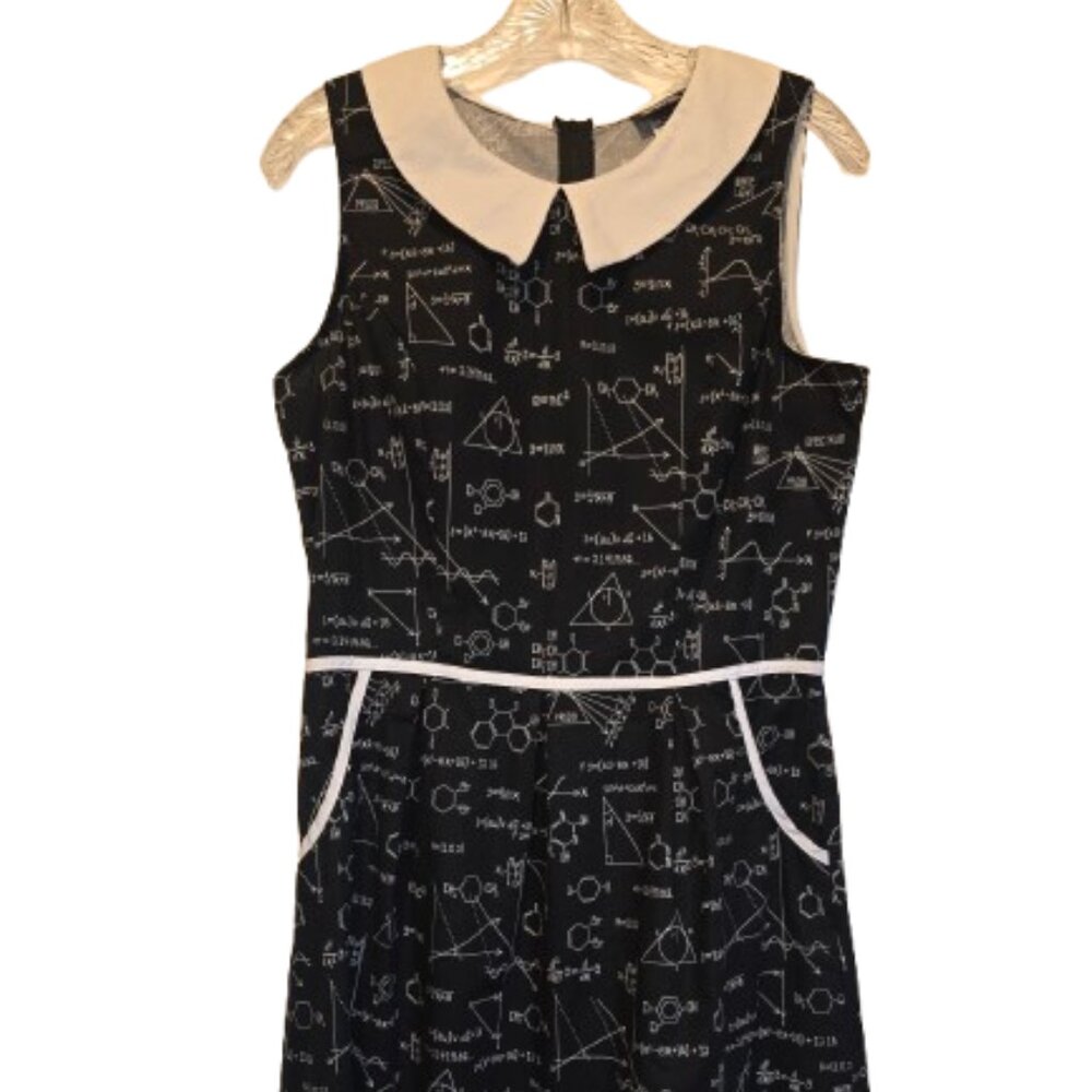 Modcloth Retrolicious A-line Chemistry Math Equations Dress Size L